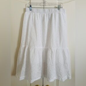 St. John's Bay Elegant White Full Skirt